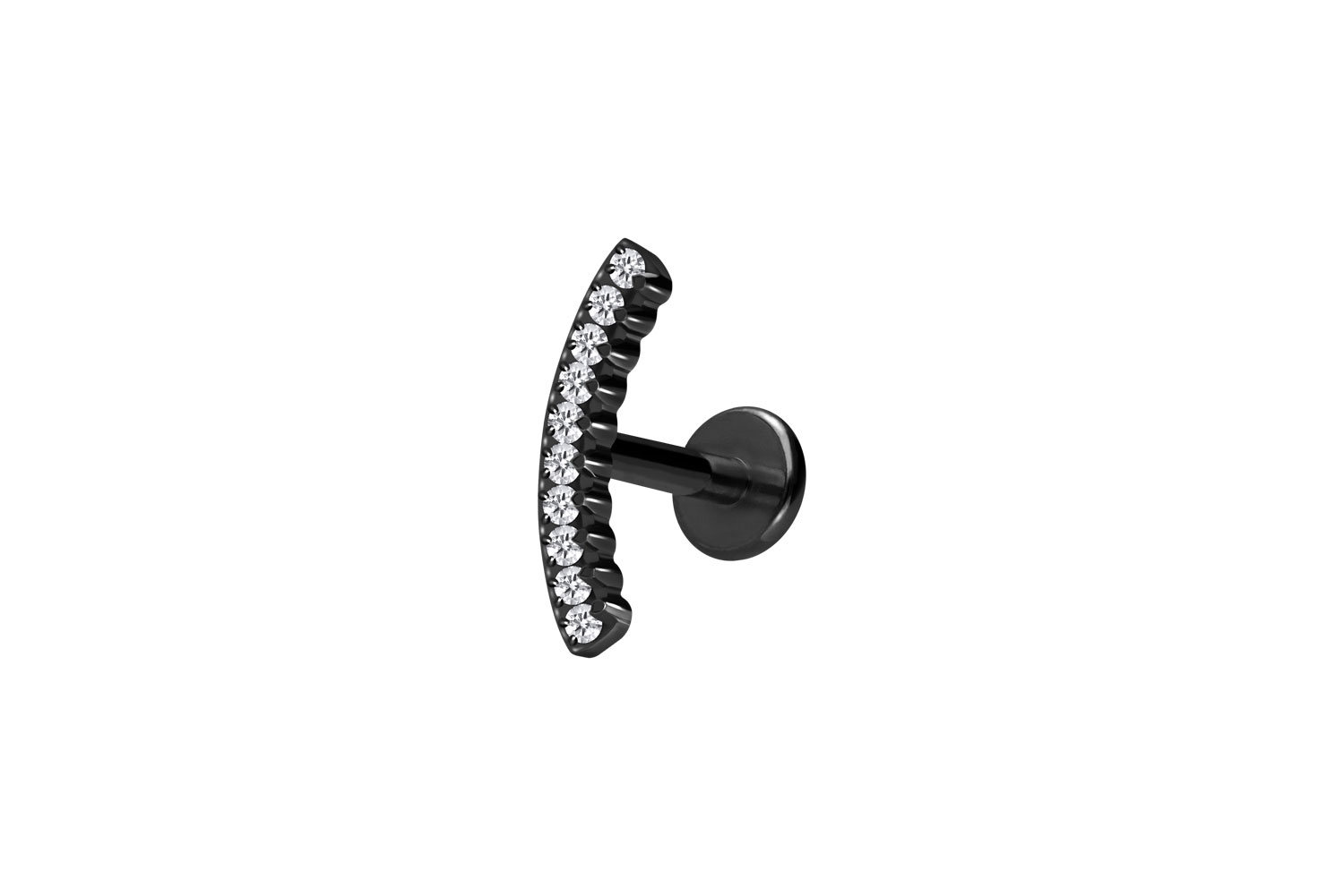 Titan Labret Piercing mit Innengewinde KRISTALLBOGEN